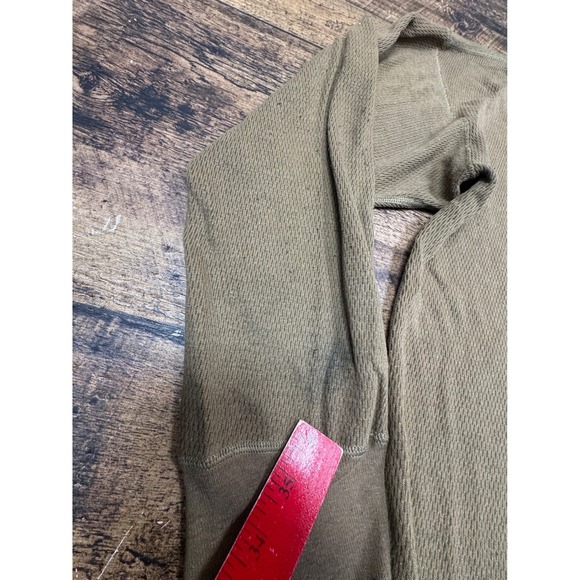 Morgan Arctex Mens Thermal Shirt Waffle Knit Long Sleeve Olive Green XL 4338 - Picture 2 of 7